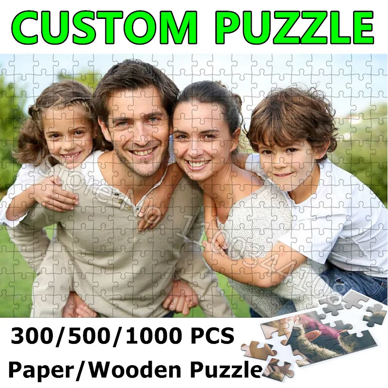 Wooden Puzzle Kids - 사진 맞춤 퍼즐 300/500/1000 조각 개인화된