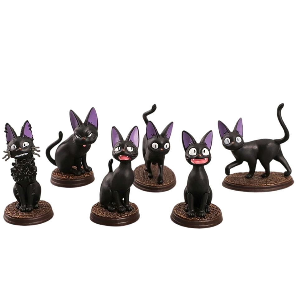 Kids Toys Jiji - 6 개/대 만화 검은 고양이 Jiji
