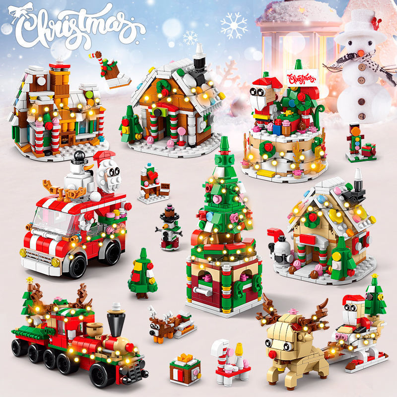 Kids Toys Xmas 2025 - 10in1 크리스마스 엘크 사슴 산타클로스 기차