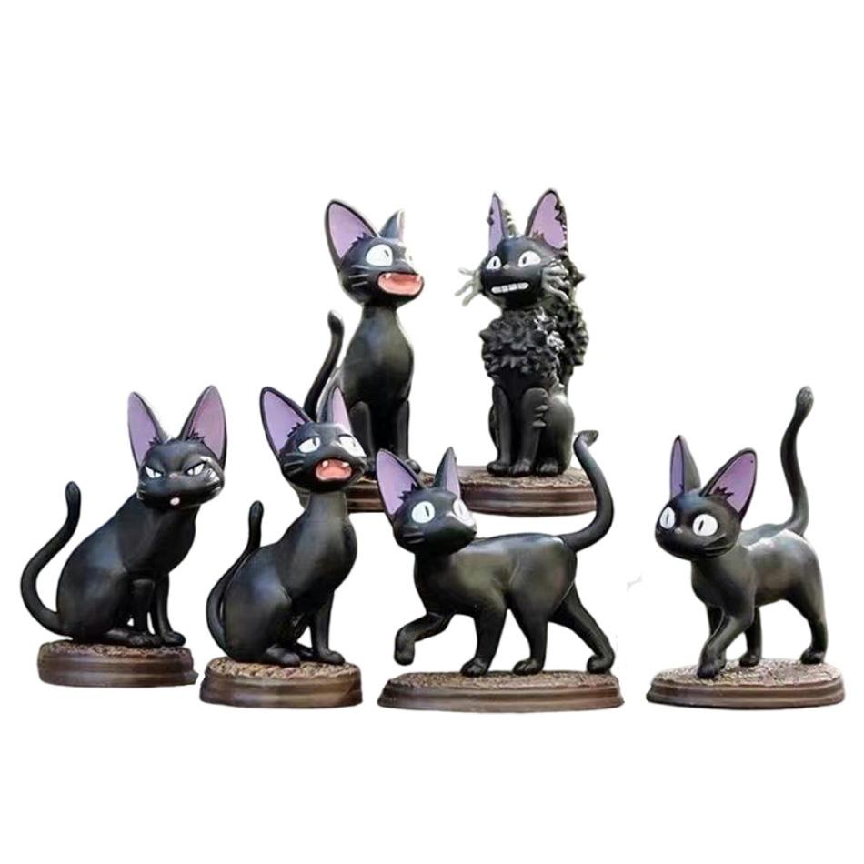 Kids Toys Jiji - 6 개/대 만화 검은 고양이 Jiji