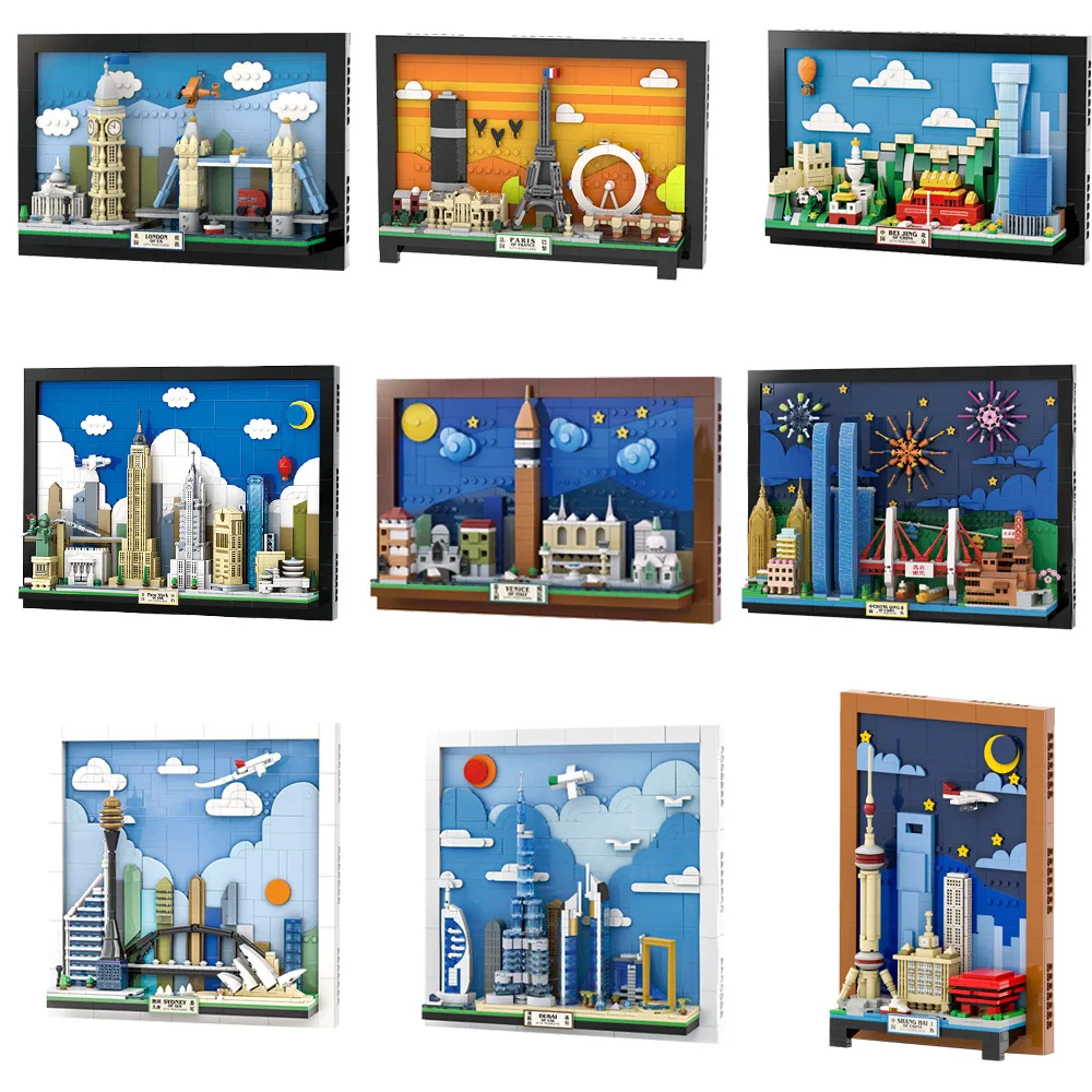 Kids Toys Dubai - 뉴욕 빌딩 블록 도시 엽서 충칭