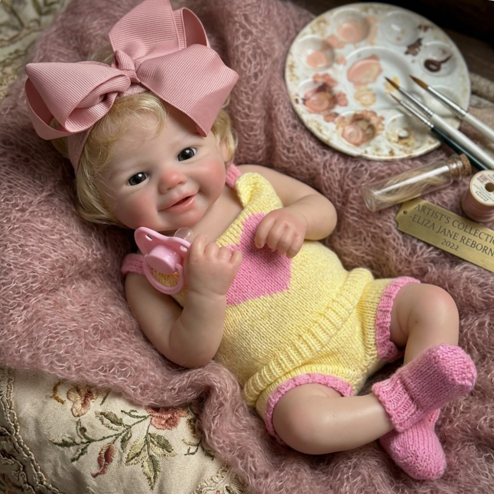 Kids Toys New Born - 13인치 비비엔 실리콘 리본 베이비돌, 뿌리가