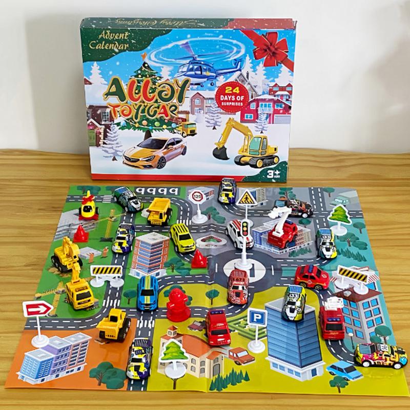 Kids Toys Xmas 2025 - 24개 자동차 장난감 세트 크리스마스 어드벤트