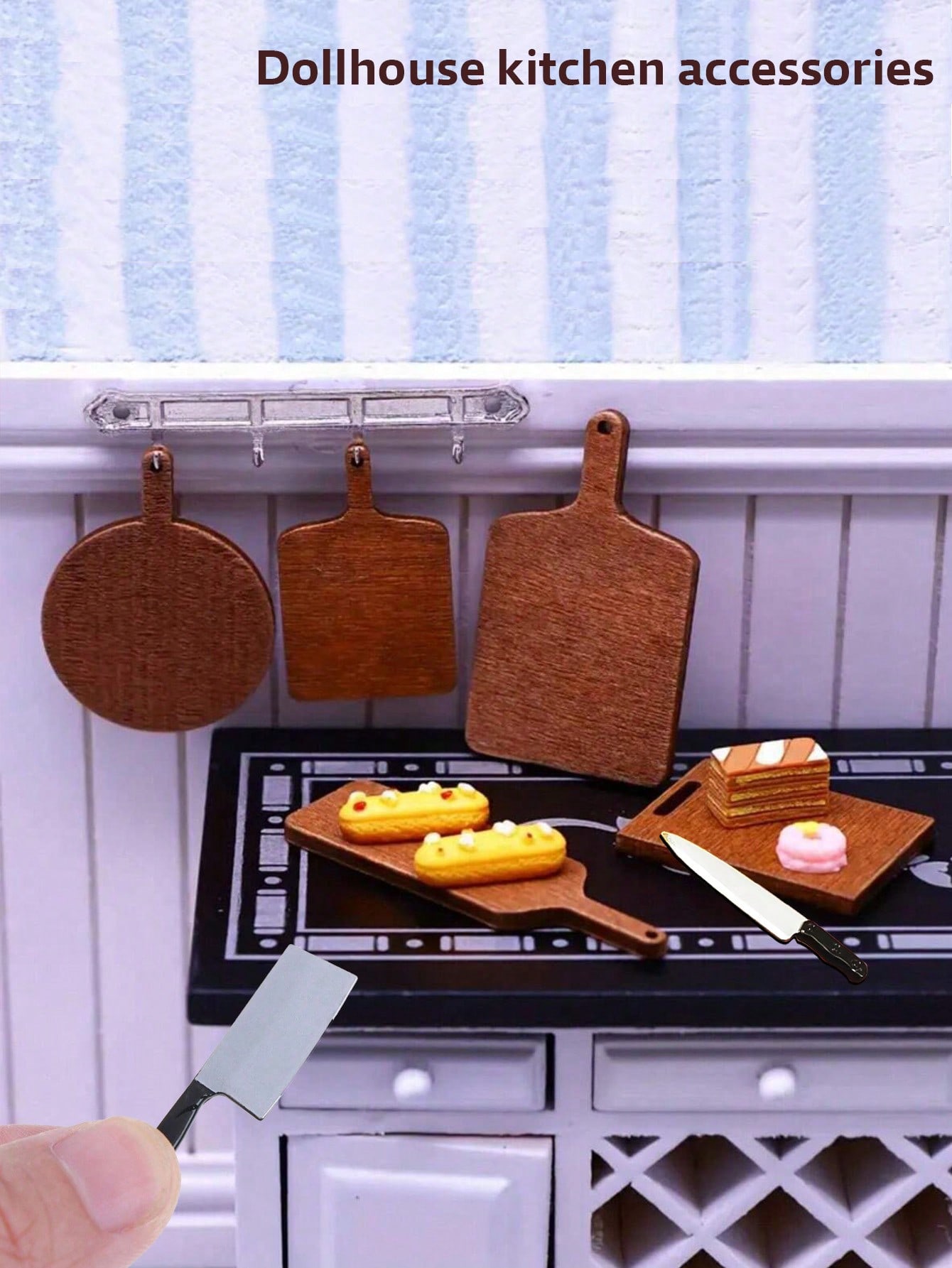 인형의 집 미니 주방 세트 도마 과일칼 식칼 모델 스테 - Dollhouse Furniture Set 리뷰 및 가격
