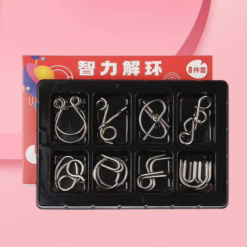 IQ 마음 두뇌 티저 퍼즐 지능 버클 세트, 메탈 링, - Wooden Puzzle Kids 리뷰 및 가격