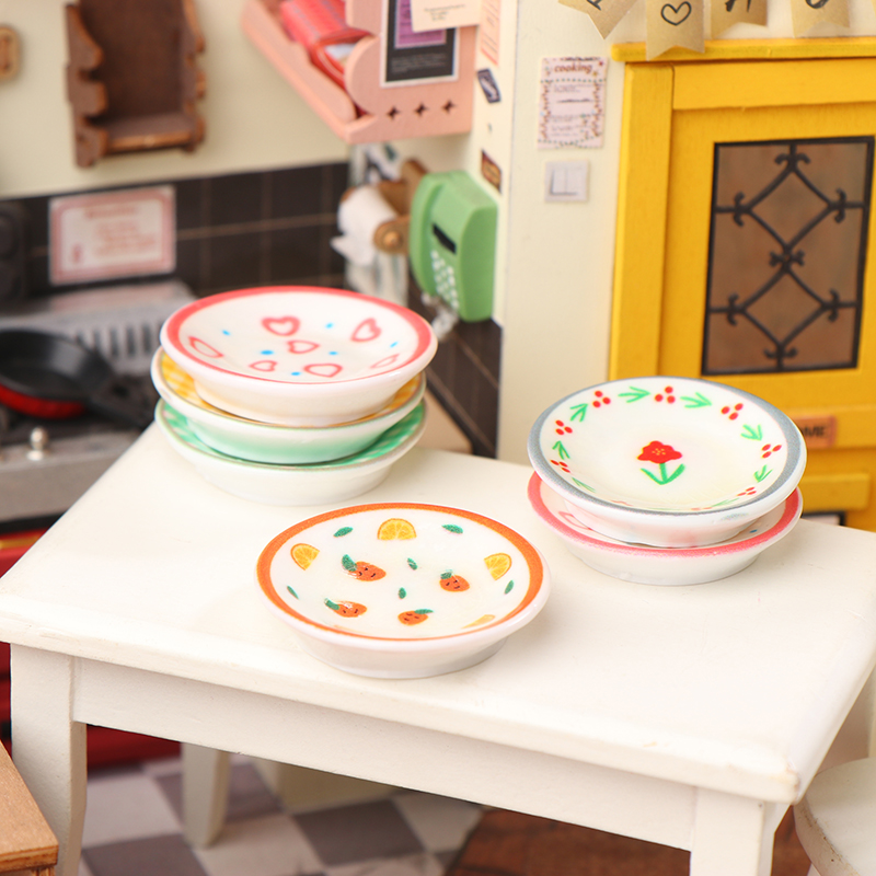 5Pcs 1/12 인형 집 미니 접시 요리 모델 인형  - Dollhouse Furniture Set 리뷰 및 가격
