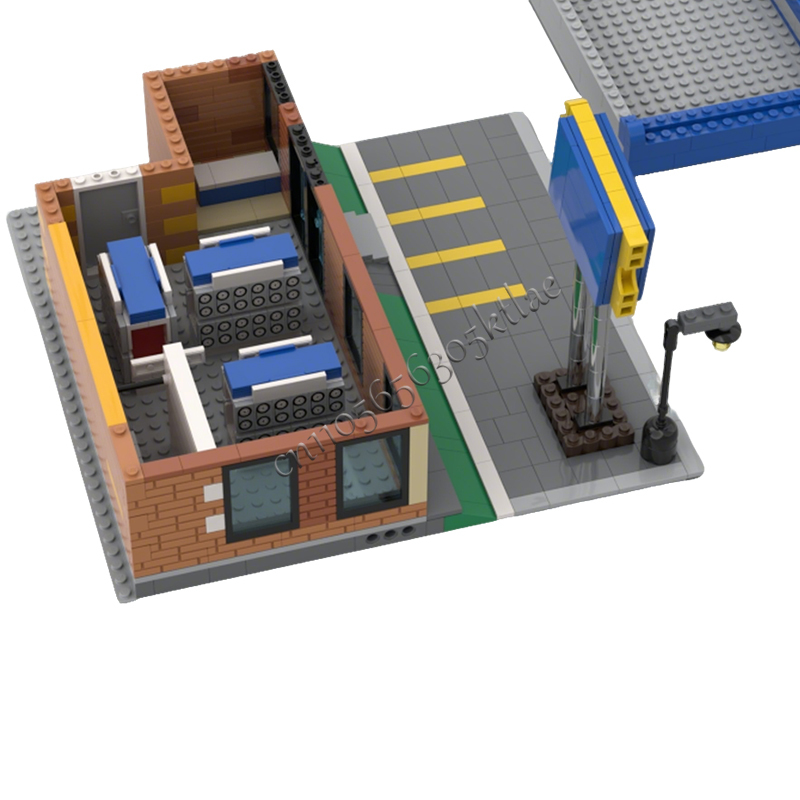 717PCS MOC 도시 거리 풍경 모듈식 커뮤니티 비 - Kids Toys Rental 리뷰 및 가격