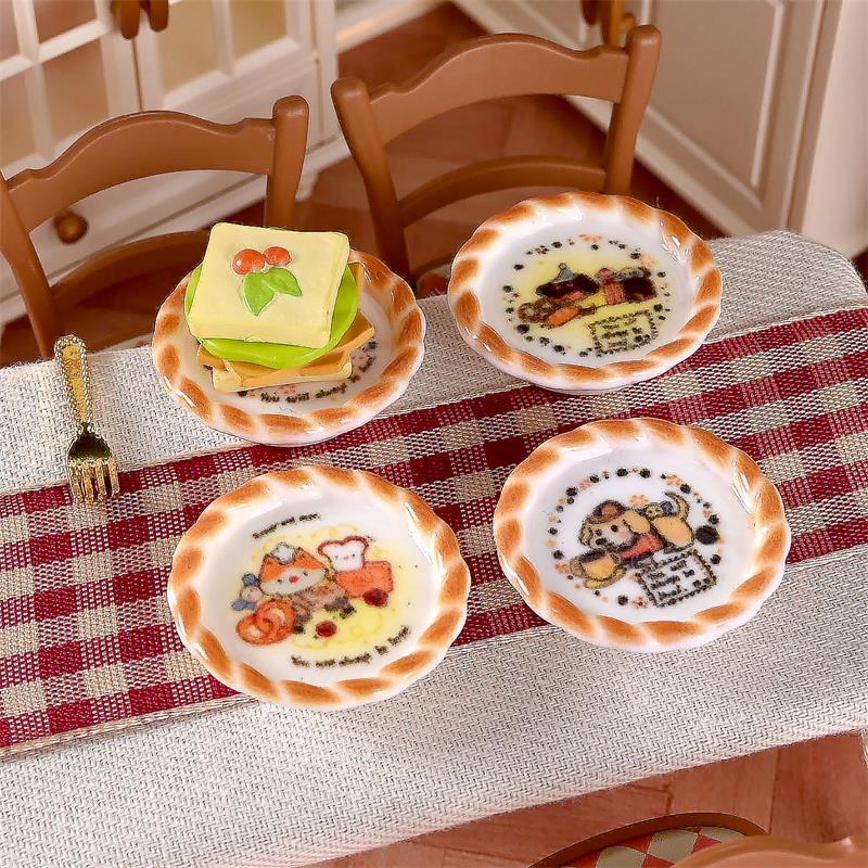 10개 세트 인형집 미니어처 강아지 프린트 빵 팬 모델 - Kids Toys Home 리뷰 및 가격