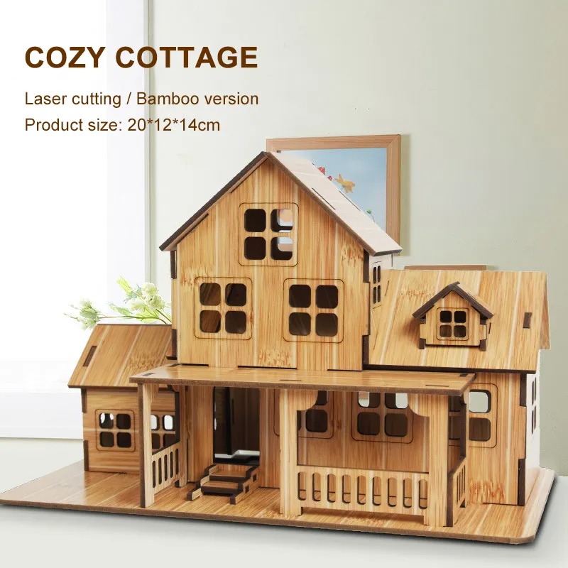 3D 나무 퍼즐 모델 게임즈코지 코티지 DIY 수제 기 - Wooden Puzzle Kids 리뷰 및 가격