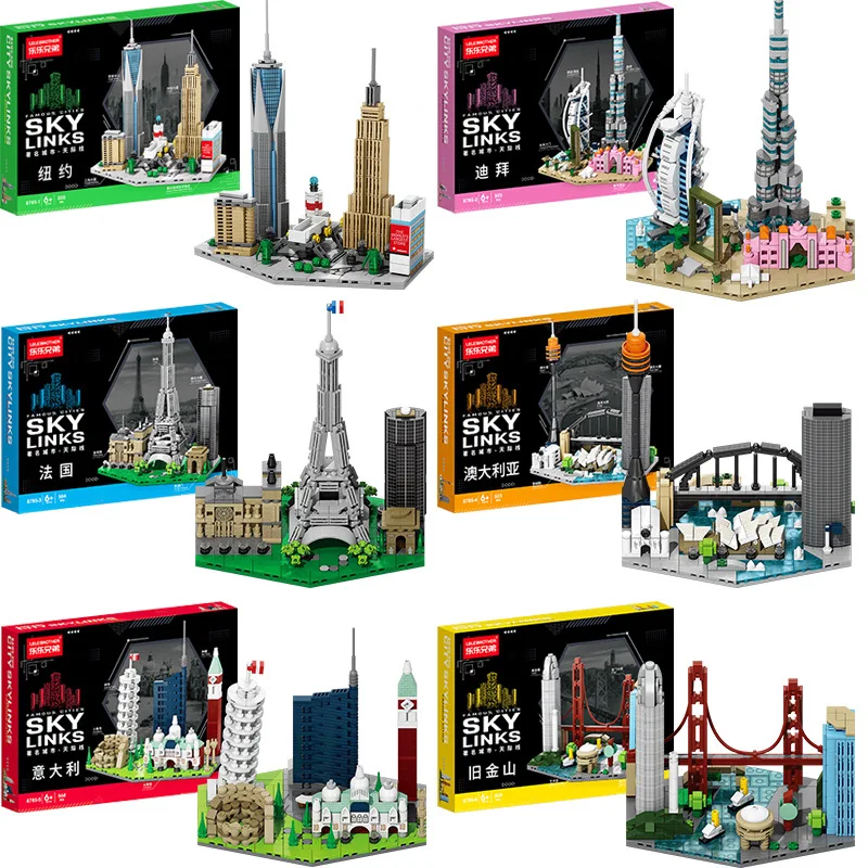 프랑스 두바이 도시 스트리트 뷰 빌딩 블록 브릭 광저우 - Kids Toys Dubai 리뷰 및 가격
