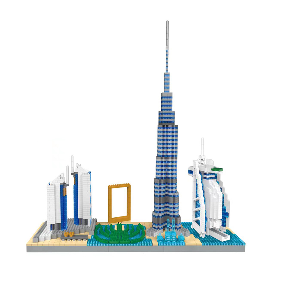 새로운 빌드 두바이 스카이 라인 빌딩 블록 모델 크리  - Kids Toys Dubai 리뷰 및 가격