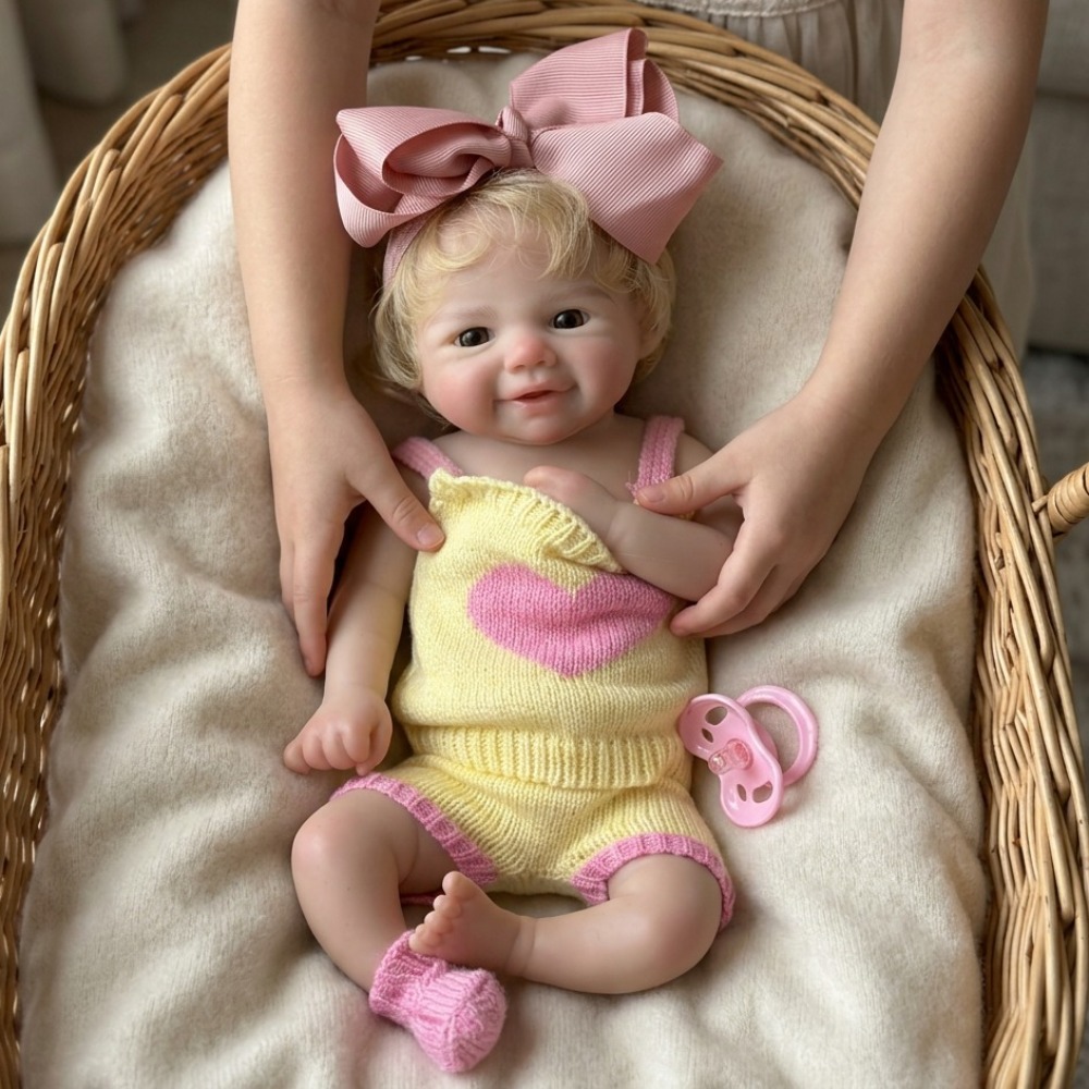 13인치 비비엔 실리콘 리본 베이비돌, 뿌리가 있는 머 - Kids Toys New Born 리뷰 및 가격