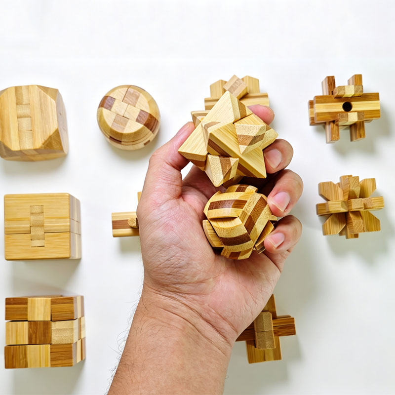 새로운 4.5CM 루반 자물쇠 퍼즐 대나무 잠금 해제  - Wooden Puzzle Kids 리뷰 및 가격