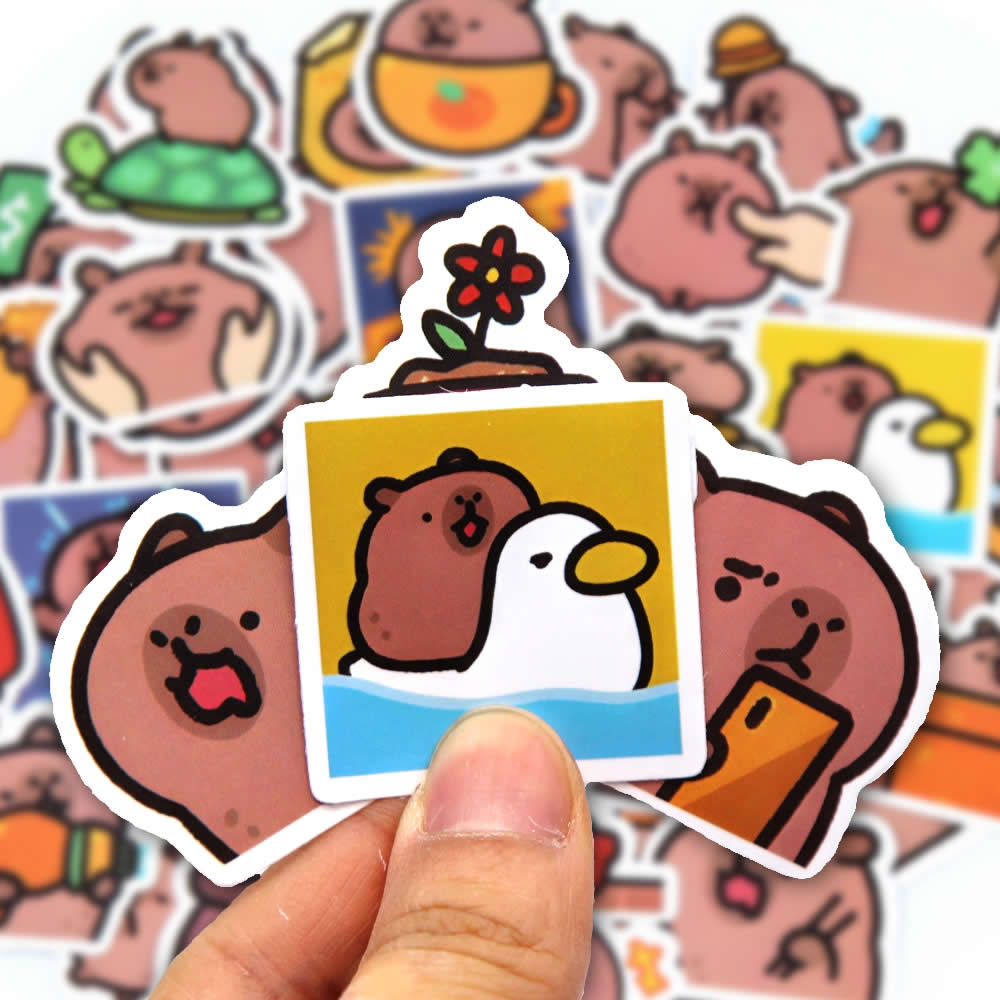 10/50/100pcs Capybaras 스티커 만화  - Kids Toys 10 Year Old 리뷰 및 가격
