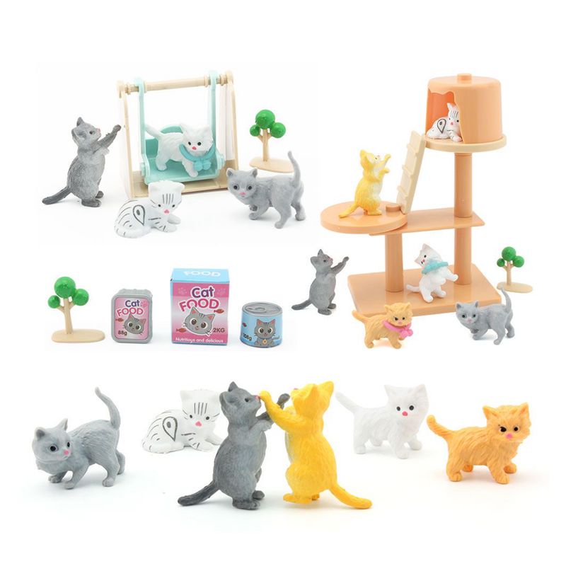 고양이 부품 애완 동물 세트 카와이 항목 어린이 장난감 - Dollhouse Furniture Set 리뷰 및 가격