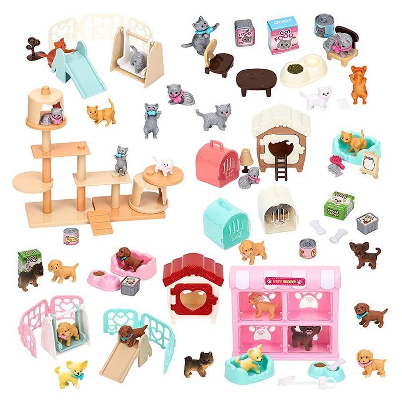 고양이 부품 애완 동물 세트 카와이 항목 어린이 장난감 - Dollhouse Furniture Set 리뷰 및 가격
