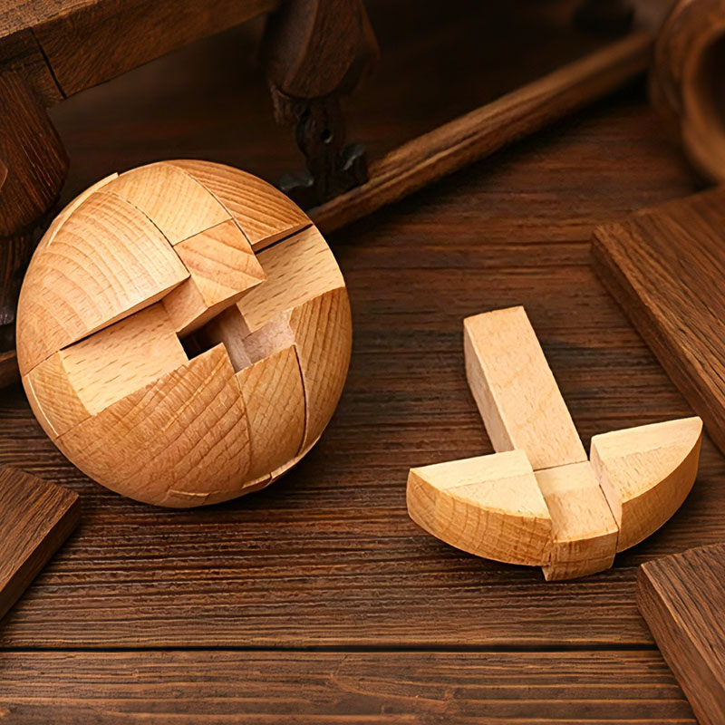 클래식 나무 퍼즐 볼 마법 두뇌 티저 조립식 인터로킹  - Wooden Puzzle Kids 리뷰 및 가격