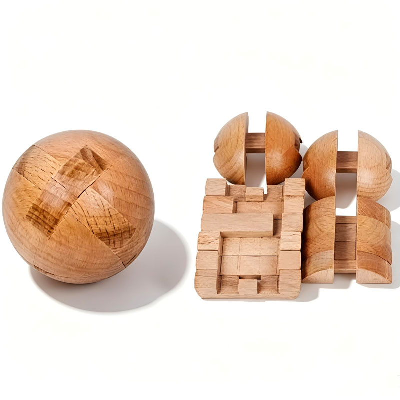 클래식 나무 퍼즐 볼 마법 두뇌 티저 조립식 인터로킹  - Wooden Puzzle Kids 리뷰 및 가격