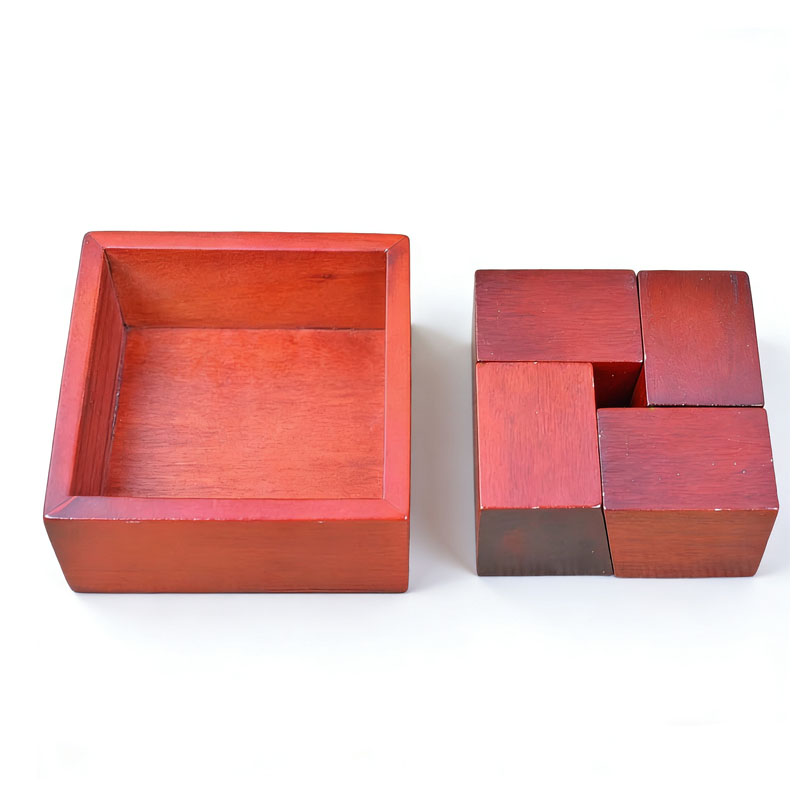 불가능한 나무 두뇌 티저 퍼즐 상자, 4개의 조각을 영 - Wooden Puzzle Kids 리뷰 및 가격