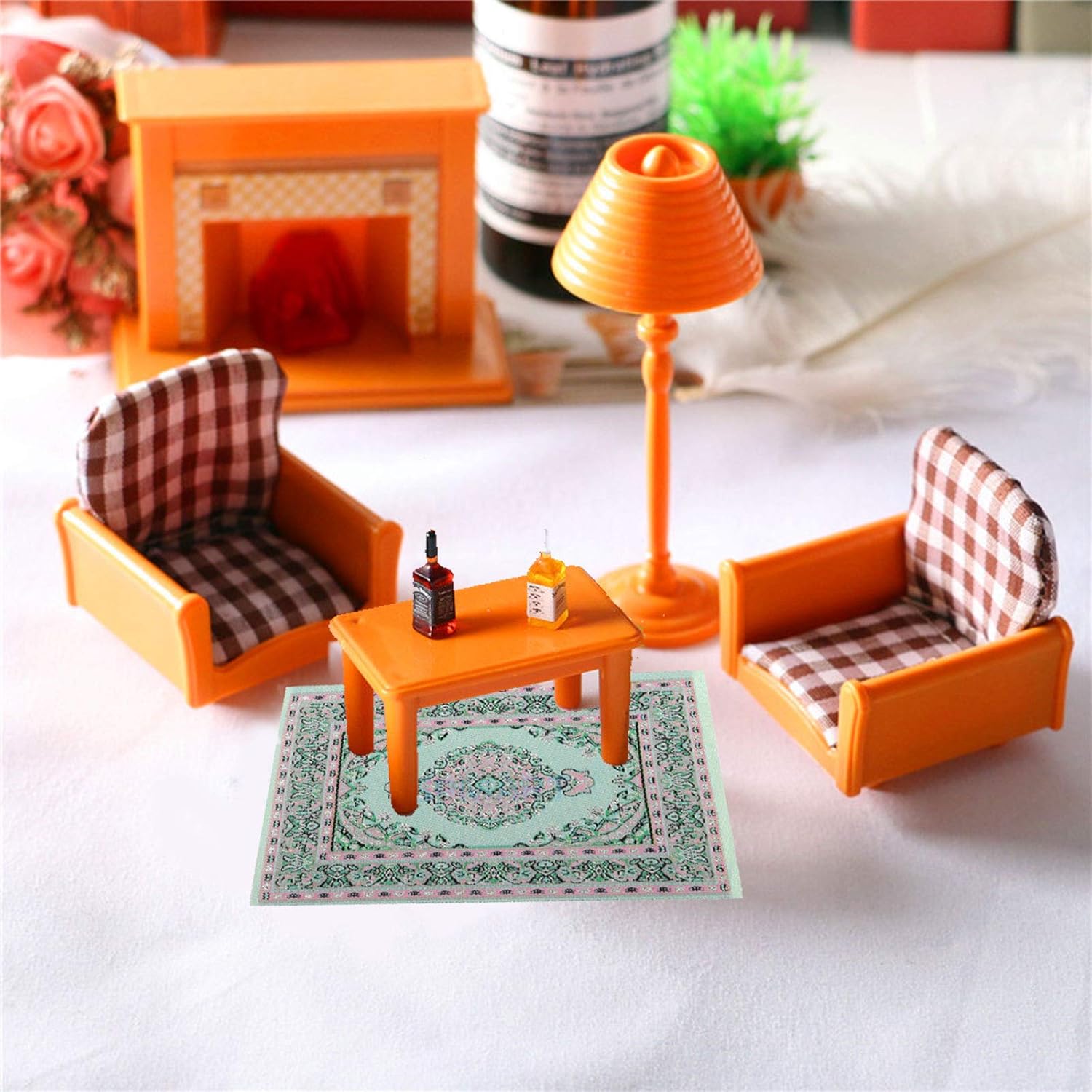 1/12 스케일 인형 집 가구 세트 침실 욕실 주방 거 - Dollhouse Furniture Set 리뷰 및 가격