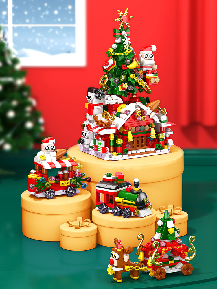 DIY 크리스마스 엘크 사슴 산타클로스 기차 건축 상점 - Kids Toys Xmas 2025 리뷰 및 가격