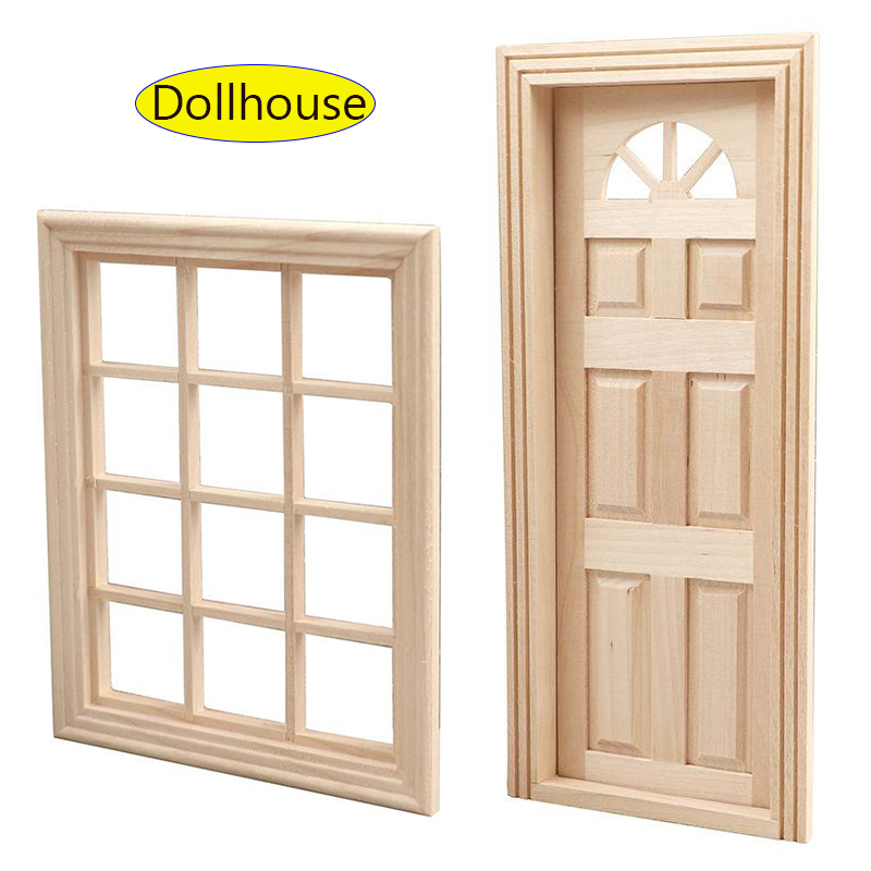 1 세트 가구 액세서리 1/12 목재 무도색 6패널 도 - Dollhouse Furniture Set 리뷰 및 가격