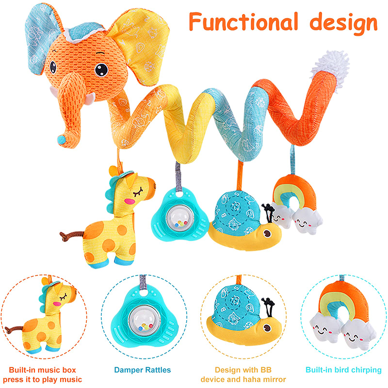 자동차 좌석 장난감 유아 색상 코끼리 유모차 스트레치  - Kids Toys New Born 리뷰 및 가격