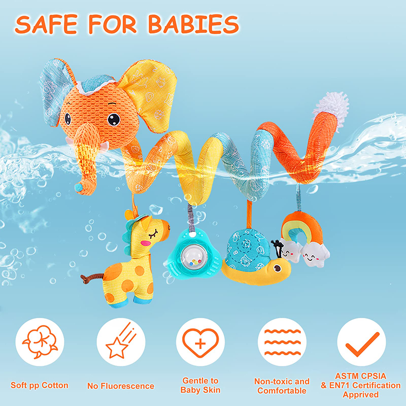자동차 좌석 장난감 유아 색상 코끼리 유모차 스트레치  - Kids Toys New Born 리뷰 및 가격